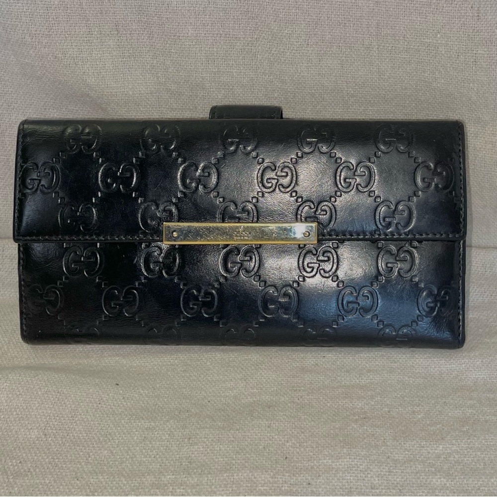 🎭 Vintage GUCCI Guccissima GG Continental Wallet SOLD